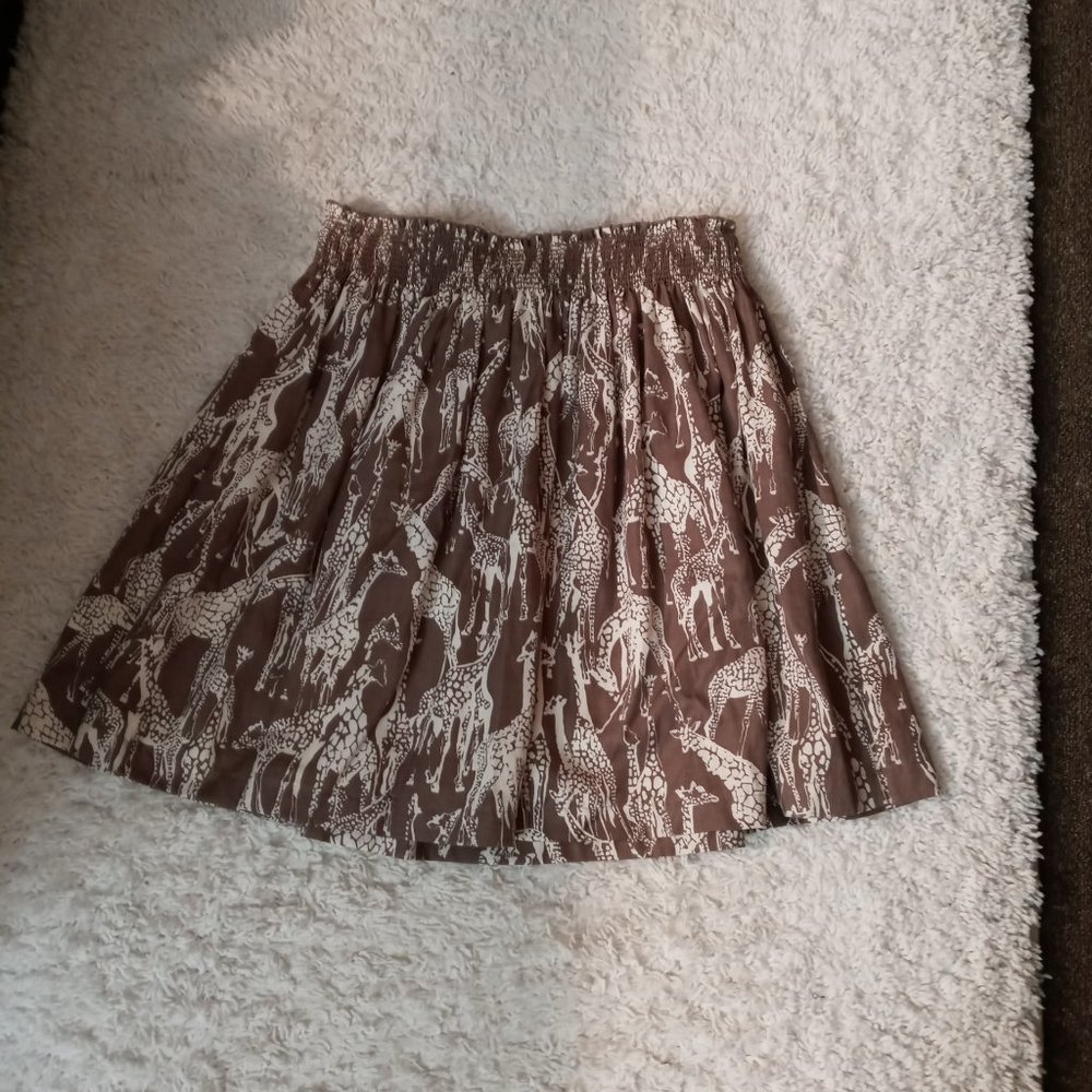 Corey Lynn Calter Giraffe Women Skirt M Cotton